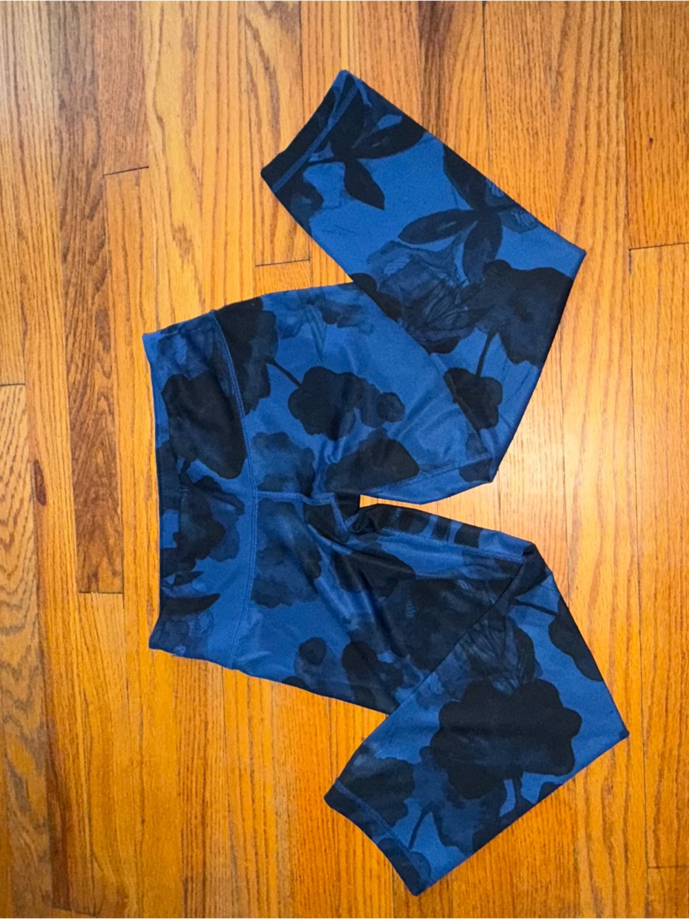 lululemon athletica Navy Blue Floral Leggings